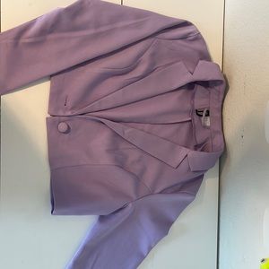 Purple Cropped Blazer